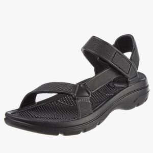 NWT Totes Everywear Lightweight Waterproof Adjustable Riley Black Sport Sandal